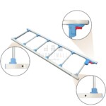 ราวกันตกแบบพับได้ สีเงิน