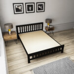 เตียงเหล็กชั้นเดียว ลายระแนงตั้ง