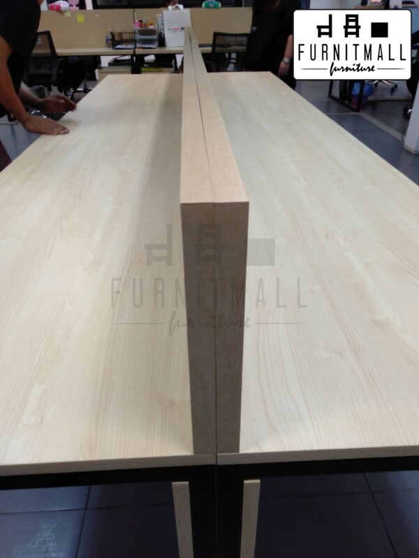 โต๊ะออฟฟิศ 60x160 พร้อมพาร์ทิชั่นและตู้ล่าง งานตามแบบ - Image 5