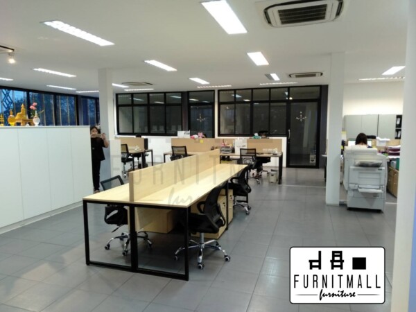 โต๊ะออฟฟิศ 60x160 พร้อมพาร์ทิชั่นและตู้ล่าง งานตามแบบ - Image 4