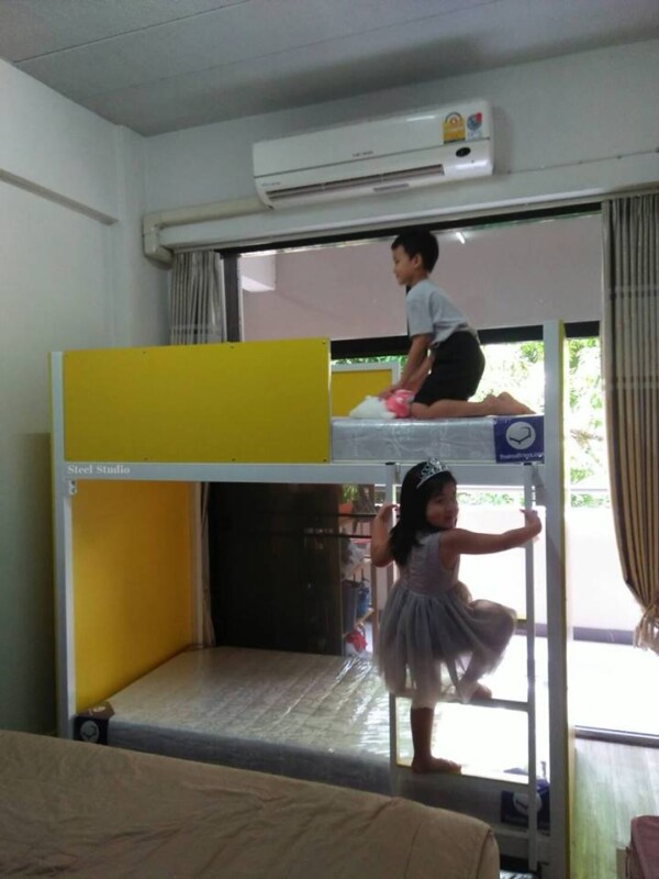 เตียงสองชั้น ปิดไม้เมลามีนสีสันสดใส กันน้ำ - Image 7