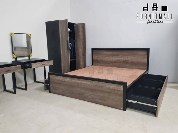 เตียงเหล็ก ลอฟท์ โอลีฟ LOFT OLIVE พร้อมลิ้นชัก - Image 8