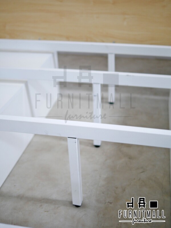 เตียงเหล็กชั้นเดียวปิดไม้เมเปิล พร้อมกล่องเก็บของใต้เตียง - Image 4