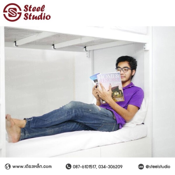 เตียง2ชั้น  3.5 ฟุต พร้อมกล่องเก็บของใต้เตียง - Image 7