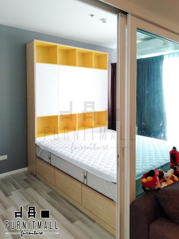 Maple TATAMI BED 6 ฟุต พร้อมตู้หัวเตียง