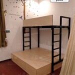 เตียงคร่อม 3.5 ฟุต+ทาทามิเบด 6 ฟุต (ดำ+เมเปิล)