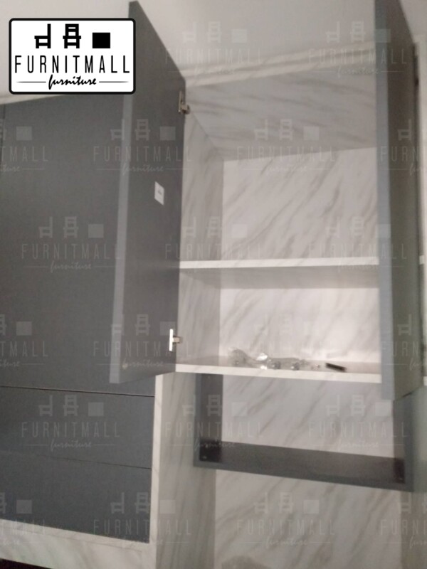Marble TATAMI BED 5 ฟุต พร้อมตู้เสื้อผ้าหัวเตียง+โต๊ะทำงาน Fit-in - Image 6