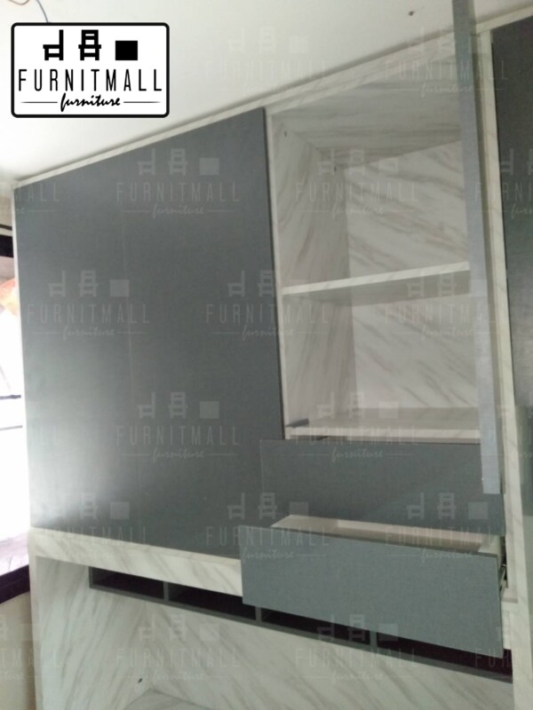 Marble TATAMI BED 5 ฟุต พร้อมตู้เสื้อผ้าหัวเตียง+โต๊ะทำงาน Fit-in - Image 5