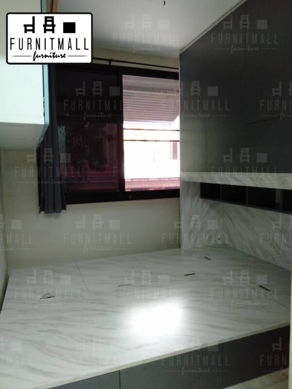 Marble TATAMI BED 5 ฟุต พร้อมตู้เสื้อผ้าหัวเตียง+โต๊ะทำงาน Fit-in - Image 3