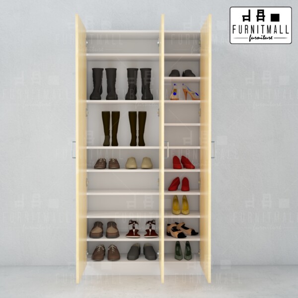 ตู้รองเท้าคอนโดทรงสูง 3 บาน 10 ช่อง ลึก 35 ซม. - Image 5