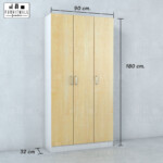 ตู้รองเท้าคอนโดทรงสูง 3 บาน 10 ช่อง ลึก 35 ซม.