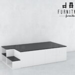White High TATAMI BED สูง 60 ซม. กว้าง 120 ซม.
