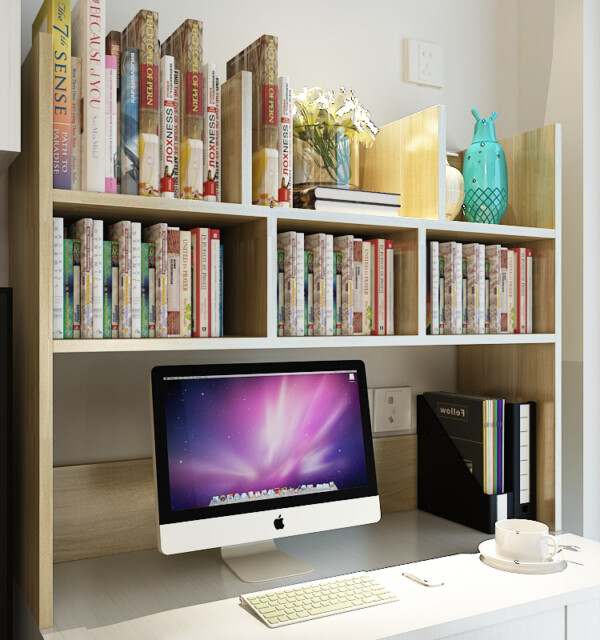 ชั้นคร่อมโต๊ะหนังสือ (สั่งขนาดได้) - Image 4