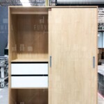 ตู้เสื้อผ้าบานสไลด์ ไม้เมเปิล 150 ซม.