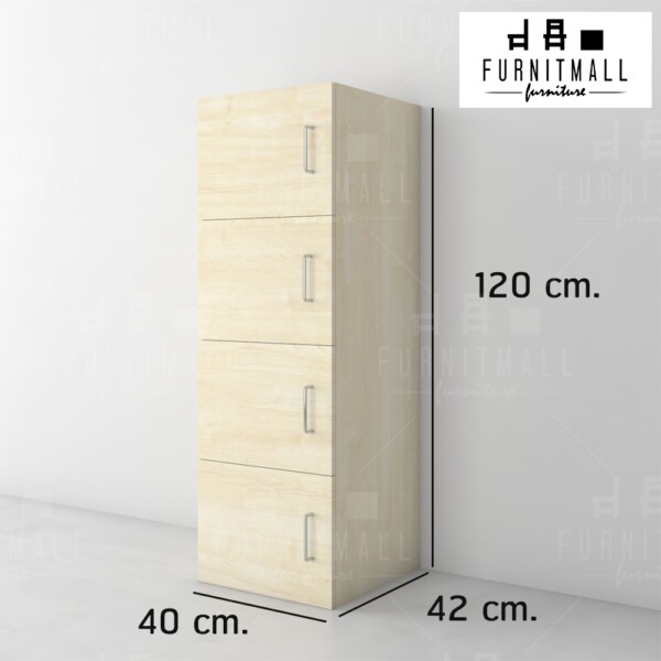 ล็อกเกอร์เก็บของ 4 ช่อง  เมเปิล - Image 4