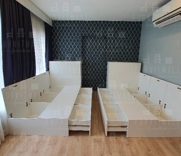 TATAMI BED 3.5 ฟุต พร้อมตู้หัวเตียงเก็บของได้ photo review