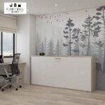 เตียงพับ Wall bed ขนาด 3 ฟุต แนวนอน