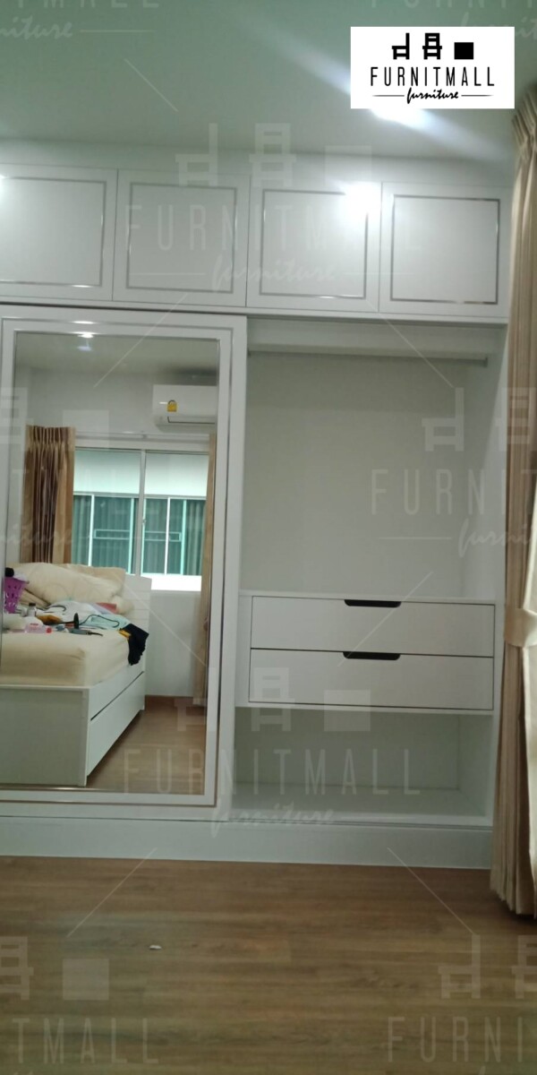 ตู้เสื้อผ้า FIT-IN ตามขนาดห้องลูกค้า คิ้วเงิน - Image 3
