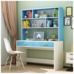 โต๊ะทำงานหลากสี มี/ไม่มีลิ้นชัก พร้อมชั้นวางของ 80ซม. / 1.2 เมตร