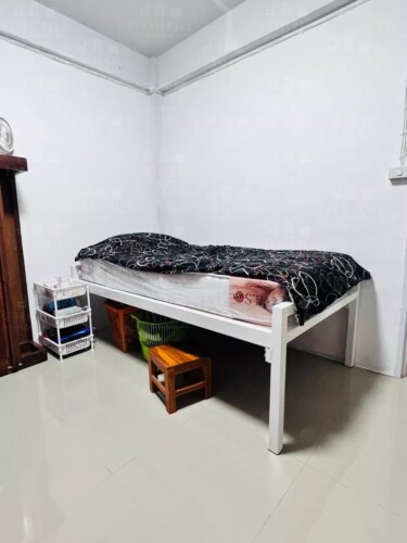 เตียงเหล็กชั้นเดียวยกสูง  พื้นที่ใต้คานเตียงสูง 50 ซม. ใส่ของได้ photo review