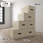 กล่องบันได เปิดข้าง 60x115 ซม. สูง 140 ซม.