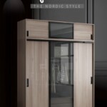 ตู้เสื้อผ้าบานสไลด์+กระจก YouMix WG004