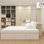 ชุดห้องนอน ทาทามิ+โต๊ะทำงาน+ตู้โชว์+ตู้เสื้อผ้า