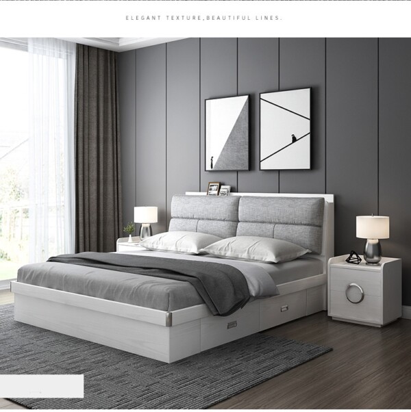 เตียงMinimal หัวเบาะ  ลิ้นชักข้างเตียง - Image 2