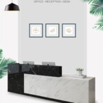 เค้าน์เตอร์รับรองลูกค้า ผิวเงา เค้าเตอร์บริษัท เค้าเตอร์ออฟฟิศ