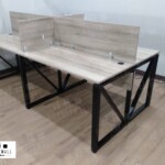 โต๊ะทำงาน 4 ที่นั่ง 1.2x2.4 เมตร พร้อมพาร์ทิชั่น ลาย420