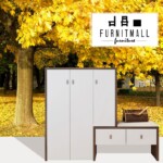 ตู้รองเท้าคอนโด พร้อมที่นั่งสวมรองเท้า