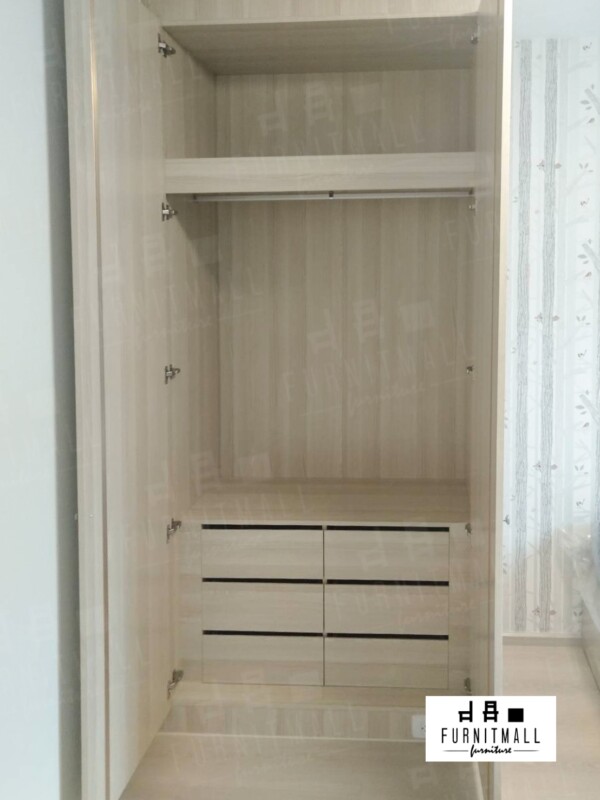 ตู้เสื้อผ้า FIT-IN 1เมตร สูงชนฝ้า ไม้ไพน์ - Image 2