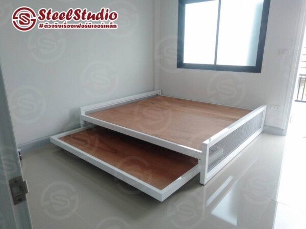เตียงเบสิกลอฟท์  ตะแกรงเหล็กฉีก + ถาดสไลด์ 3.5 ฟุต - Image 3