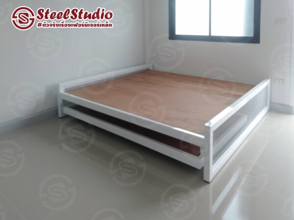 เตียงเบสิกลอฟท์  ตะแกรงเหล็กฉีก + ถาดสไลด์ 3.5 ฟุต - Image 2