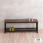 ชั้นรองเท้า เหล็ก+ไม้+ตะแกรง