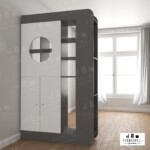 ชั้นวางของ&พาร์ทิชั่นกั้นห้อง ROUND ขอบมน สีกราไฟต์+ขาว