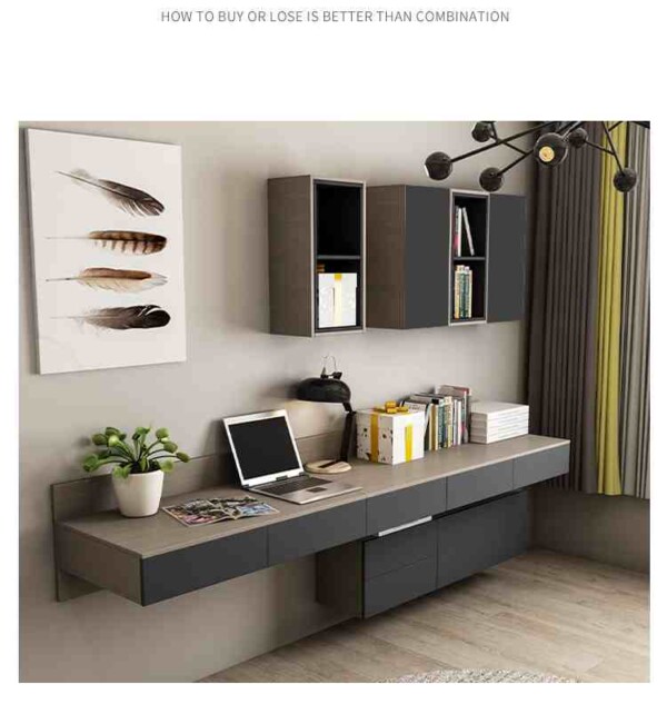 โต๊ะทำงานติดผนัง Home Office พร้อมตู้แขวน FT011