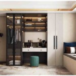 ตู้เสื้อผ้า พร้อมโต๊ะเครื่องแป้ง ยาวรวม 2.4 เมตร