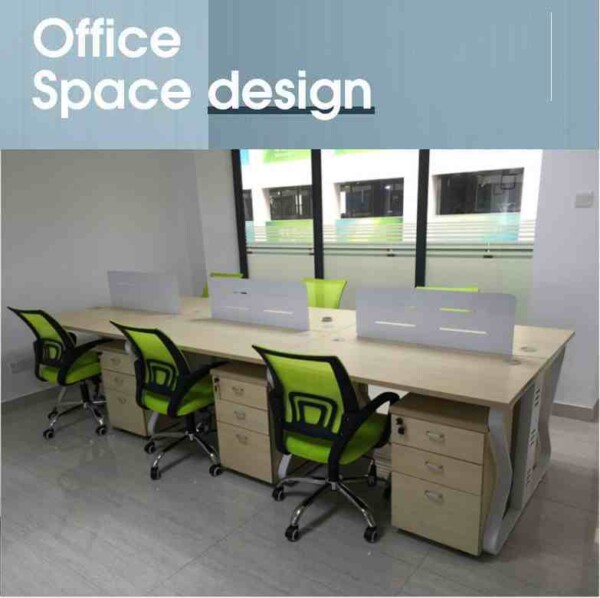 โต๊ะพนักงาน 6 ที่นั่ง 120x360 ซม. สูง 75 ซม. (เฉพาะโต๊ะ) - Image 2