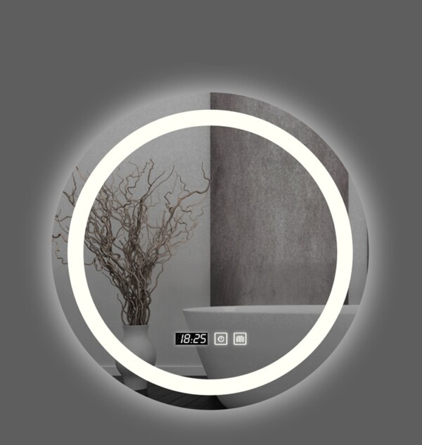 กระจกเงา Beauty Mirror พร้อมไฟ LED / ไล่ฝ้า / เวลา
