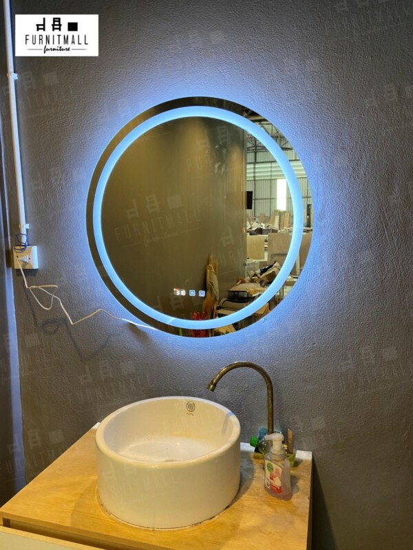 กระจกเงา Beauty Mirror พร้อมไฟ LED / ไล่ฝ้า / เวลา - Image 2