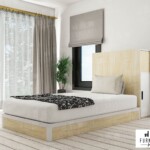 ฐานเตียงมินิมอลปิดไม้ 3.5 ฟุต พร้อมตู้หัวเตียงเก็บของ