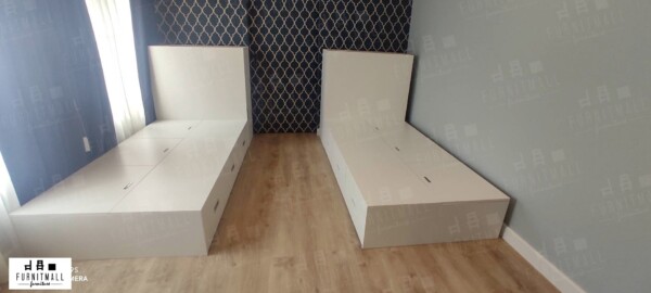 TATAMI BED 3.5 ฟุต พร้อมตู้หัวเตียงสูง 1.2 เมตร