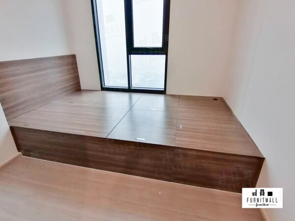เตียงทาทามิ พร้อมไม้หัวเตียง งานฟิตอิน ไม้ hard oak
