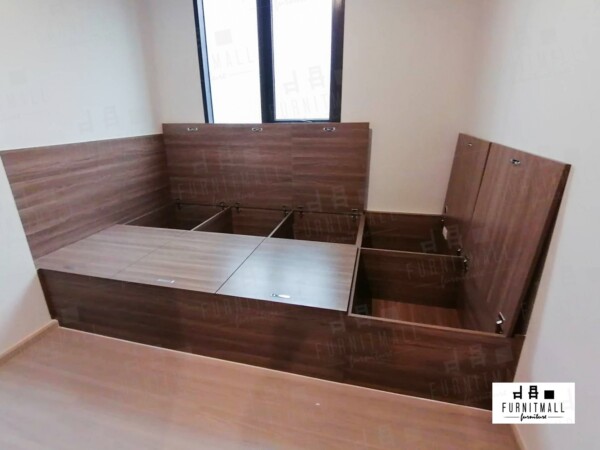 เตียงทาทามิ พร้อมไม้หัวเตียง งานฟิตอิน ไม้ hard oak - Image 2