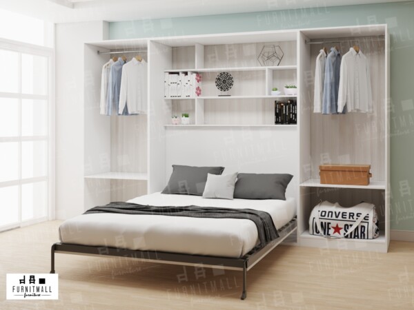 Wall bed 5 ฟุต พร้อมตู้เสื้อผ้า ซ้าย-ขวา - Image 2