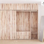 ตู้เสื้อผ้าบานสไลด์ 3 บาน (2.4เมตรขึ้นไป) FIT-IN