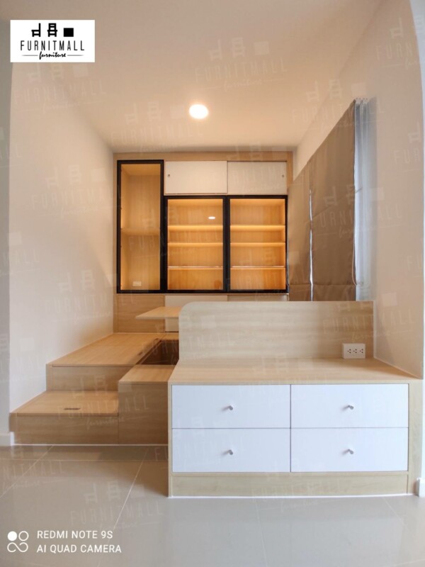 ชุดรับแขกทาทามิพร้อมโต๊ะยก ชั้นโชว์+ชั้นวางทีวี  1.6*2.8 เมตร - Image 2