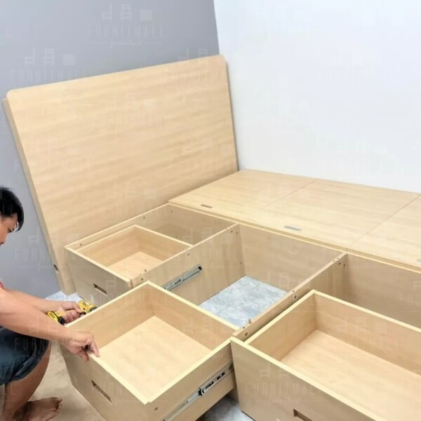 ทาทามิ 5/6 ฟุต หัวเตียงเรียบพร้อมปลั๊กไฟ photo review