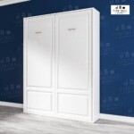 เตียงพับ Wallbed 5 ฟุต ลายคลาสสิคหน้าบานเมมเบรน